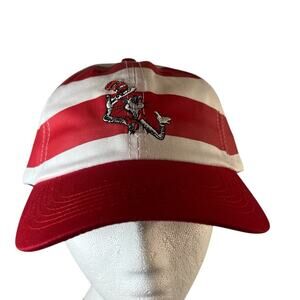 Almost Skateboards x Dr Seuss Cat In The Hat Red/White Stripe Strapback Cap New